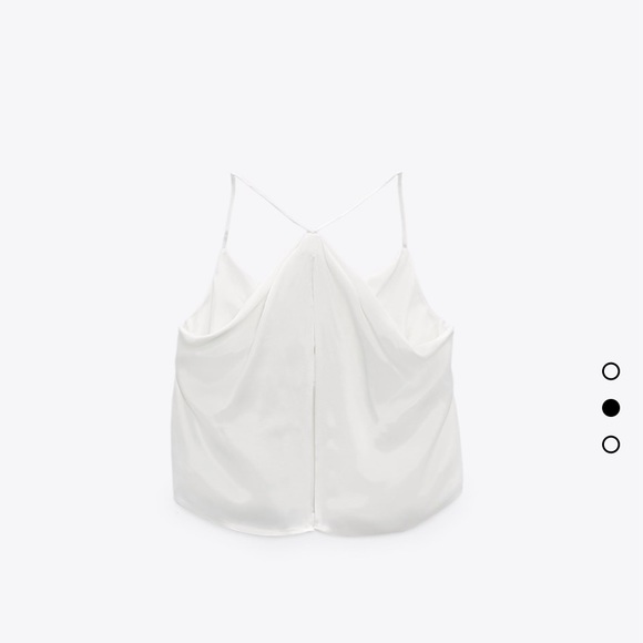 Satin Camisole Oyster White — Zara - Picture 2 of 3